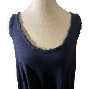 CASLON Tiered Maxi Dress XL Sleeveless Casual Summer Dress Navy Party Vacation